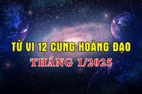 Tử vi tháng 1/2025 của 12 cung hoàng đạo: Song Tử quyết tâm, Thiên Bình mạnh mẽ