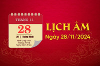 Tra cứu lịch âm - lịch âm hôm nay - lịch vạn niên - lịch âm ngày 28/11/2024