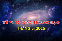 Tử vi tháng 3/2025 của 12 cung hoàng đạo: Sự nghiệp khởi sắc, tình duyên thuận lợi