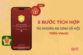 [Infographic] 5 bước tích hợp tài khoản an sinh xã hội trên VNeID