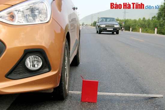 Đoạn qua phường Kỳ Liên, thị xã Kỳ Anh lún đều trên cả 2 chiều và độ lún từ 5-7cm