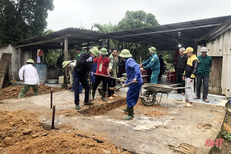 Khởi công xây nhà đại đoàn kết cho hộ nghèo xã vùng thượng Kỳ Anh 