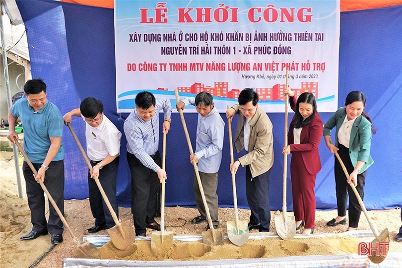 Doanh nghiệp ở TP Hồ Chí Minh và Bình Dương hỗ trợ 70 nhà ở kiên cố cho người nghèo Hương Khê