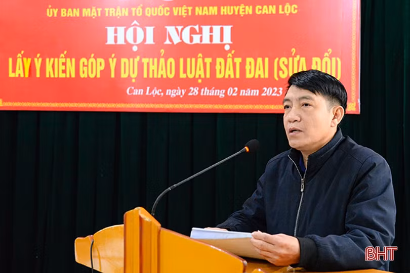 Các đơn vị, địa phương Hà Tĩnh đóng góp nhiều ý kiến về dự thảo Luật Đất đai