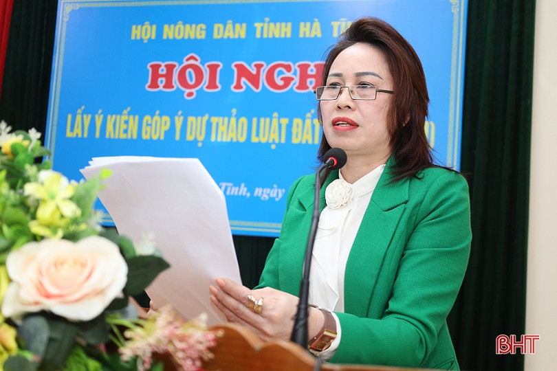 Các đơn vị, địa phương Hà Tĩnh đóng góp nhiều ý kiến về dự thảo Luật Đất đai