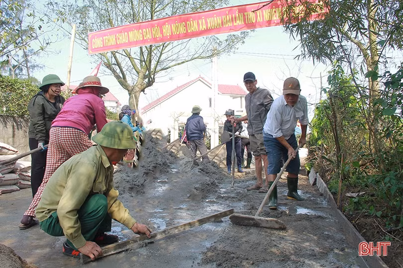 Sôi nổi thi đua chào mừng đại hội hội nông dân các cấp huyện Nghi Xuân