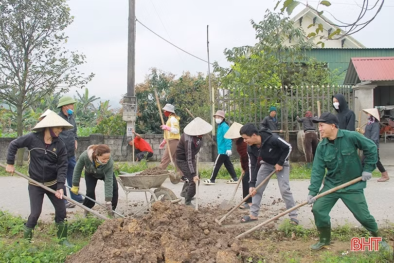 Sôi nổi thi đua chào mừng đại hội hội nông dân các cấp huyện Nghi Xuân