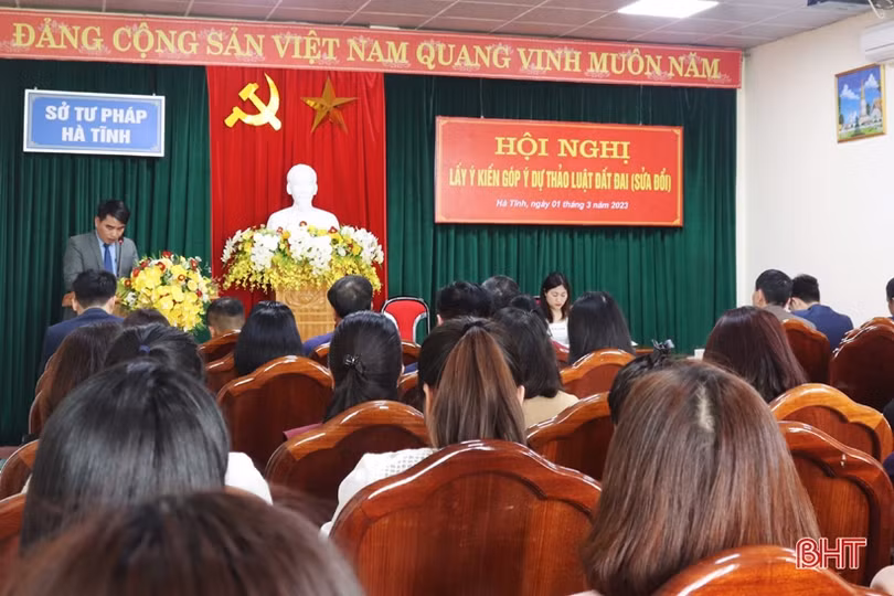 Sở Tư pháp Hà Tĩnh huy động trí tuệ tập thể góp ý dự thảo Luật Đất đai (sửa đổi)