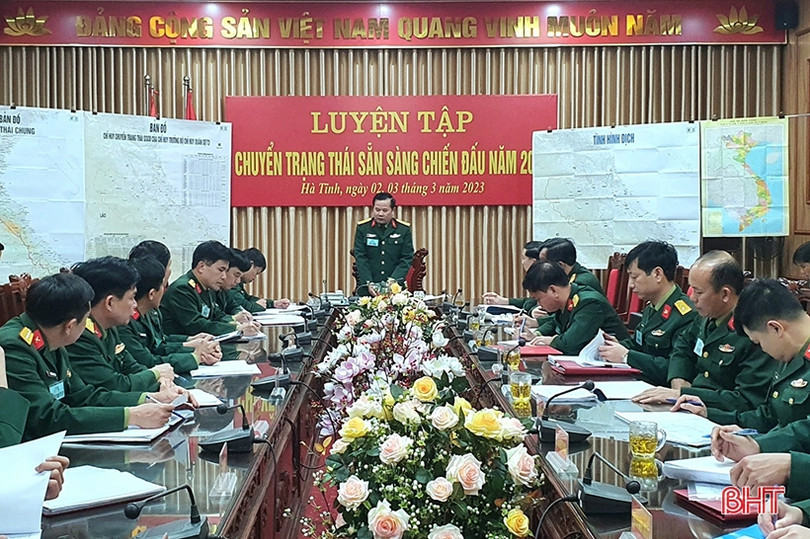 Bộ CHQS Hà Tĩnh hoàn thành luyện tập chuyển trạng thái sẵn sàng chiến đấu