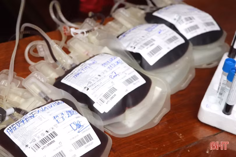 200 người tham gia ngày hội hiến máu ở Vũ Quang 