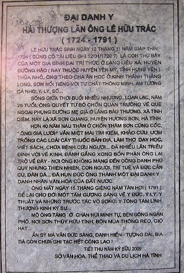 Nhiều lỗi chính tả trên tấm bia tóm tắt tiểu sử Đại danh y