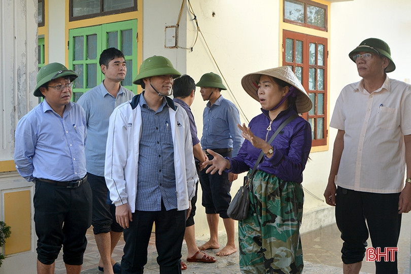 Bí thư Tỉnh ủy kiểm tra công tác khắc phục hậu quả mưa lũ tại TP Hà Tĩnh