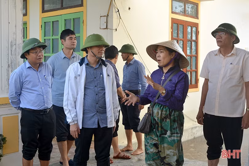 Bí thư Tỉnh ủy kiểm tra công tác khắc phục hậu quả mưa lũ tại TP Hà Tĩnh