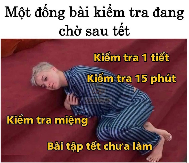 Ảnh chế những nỗi sợ của dân mạng khi hết tết