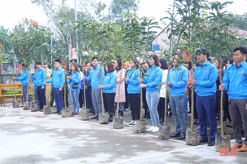 Bí thư Tỉnh ủy Hà Tĩnh Lê Đình Sơn tham gia trồng cây đầu xuân Canh Tý