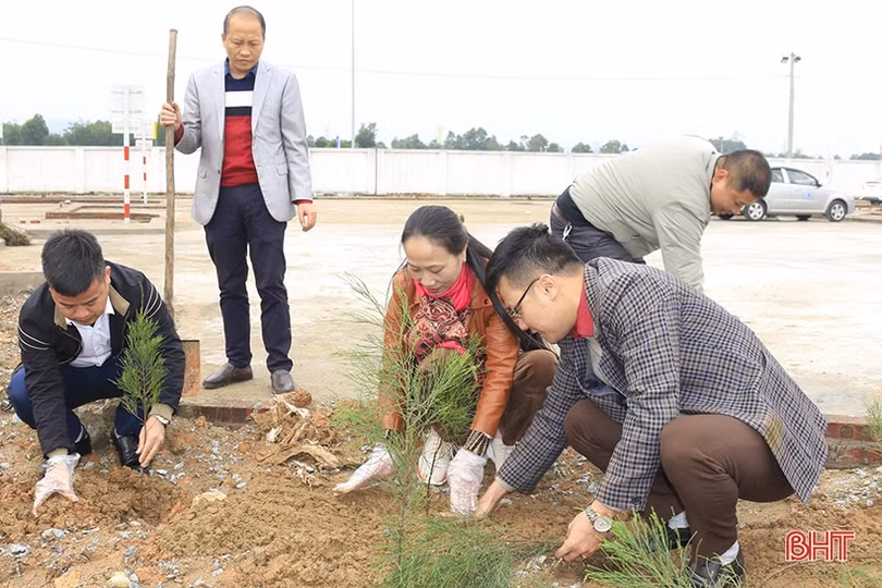 Lãnh đạo Hà Tĩnh tham gia trồng cây đầu xuân Canh Tý tại các địa phương
