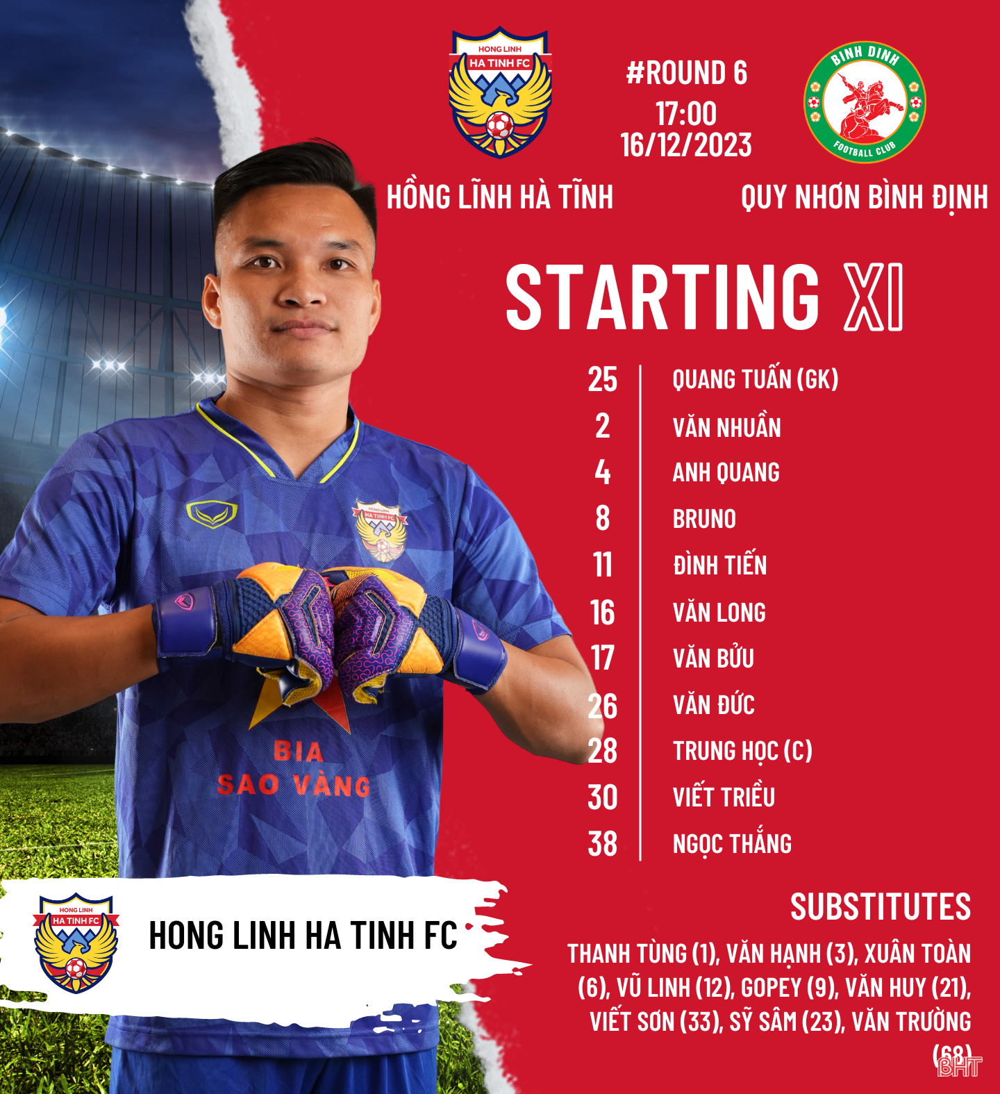 Xem trận Hồng Lĩnh Hà Tĩnh vs Quy Nhơn Bình Định