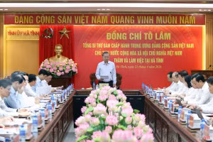 Tổng Bí thư, Chủ tịch nước Tô Lâm làm việc với Ban Thường vụ Tỉnh ủy Hà Tĩnh