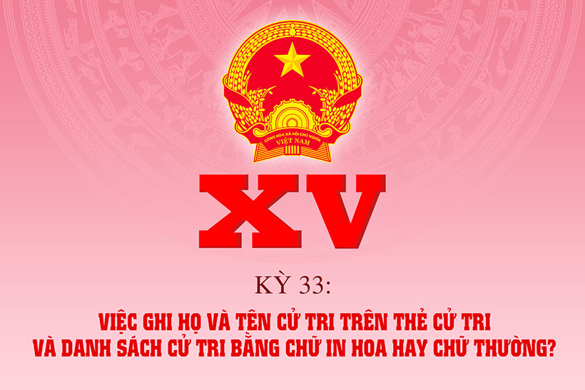 Việc ghi họ và tên cử tri trên thẻ cử tri và Danh sách cử tri bằng chữ in hoa hay chữ thường?