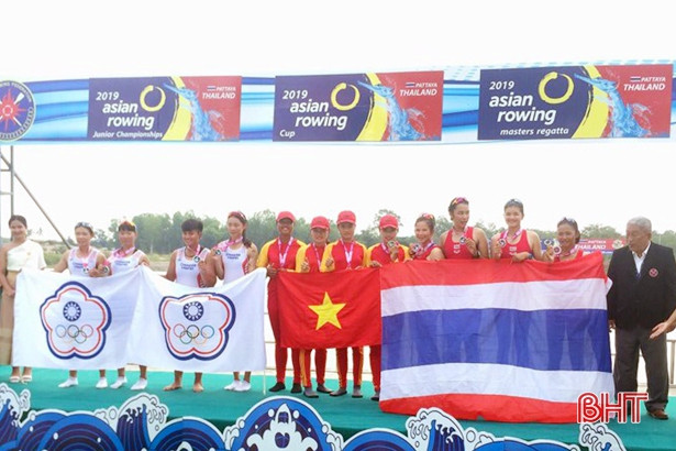 VĐV Hà Tĩnh giành 12 huy chương tại Giải Đua thuyền cúp châu Á và vô địch trẻ