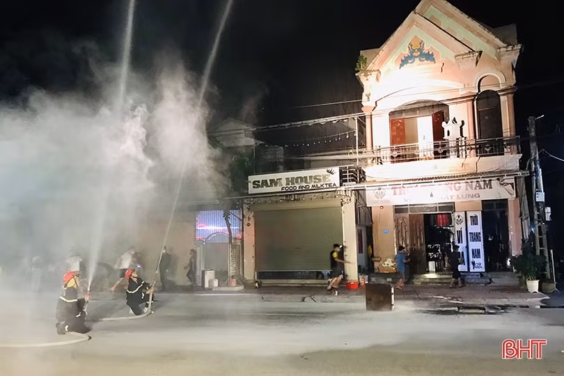 39 tổ liên gia ở Hà Tĩnh đồng loạt thực tập phương án phòng cháy, chữa cháy toàn quốc