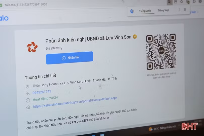 Xã tiên phong dùng mã QR làm đường dây nóng ở Hà Tĩnh