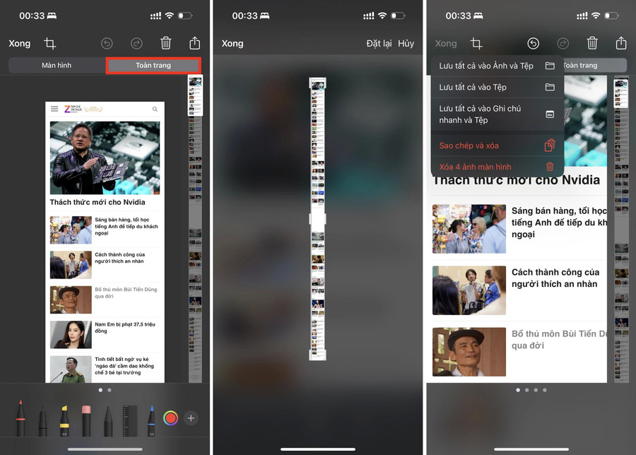 Cách chụp ảnh toàn trang web trên iPhone. Cách chụp ảnh toàn trang web trên iPhone.