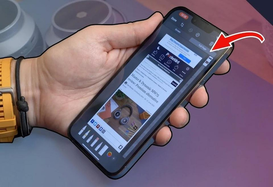 Tính năng chụp toàn trang web trên iPhone. Ảnh: Pocket-lint. Tính năng chụp toàn trang web trên iPhone. Ảnh: Pocket-lint.
