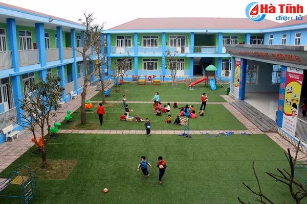 can canh ngoi truong mam non hien dai nhat phia nam ha tinh