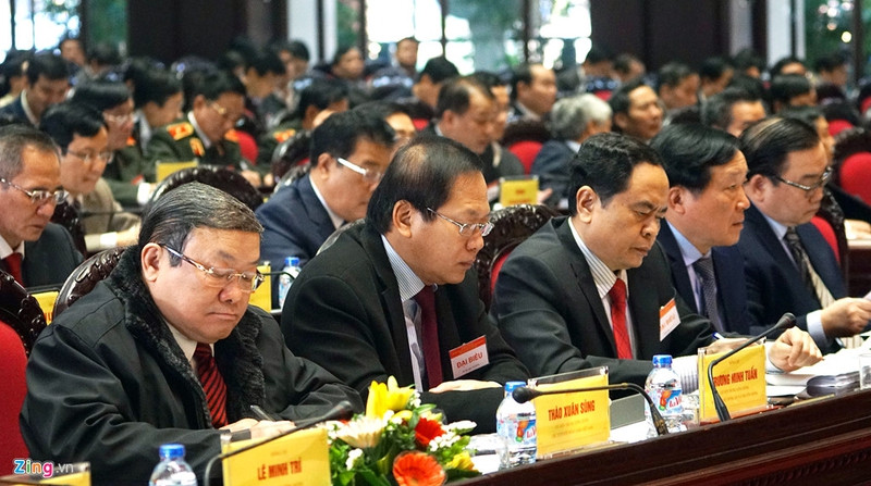 Hội nghị toàn quốc về công tác tổ chức xây dựng Đảng diễn ra sáng 19/1. Ảnh: Phạm Duy. tong bi thu phai co dung khi chong tieu cuc loi ich nhom