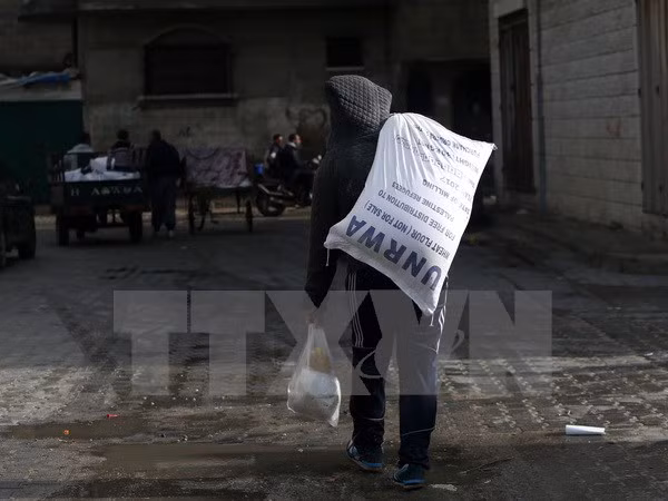 my thong bao viec cat khoan vien tro luong thuc cho palestine