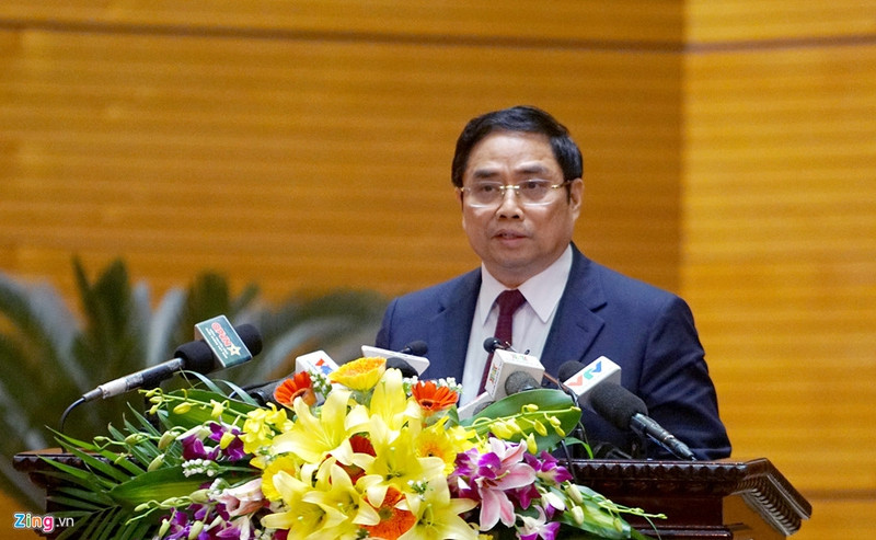 Trưởng ban Tổ chức Trung ương Phạm Minh Chính phát biểu khai mạc Hội nghị. Ảnh: Phạm Duy. tong bi thu phai co dung khi chong tieu cuc loi ich nhom