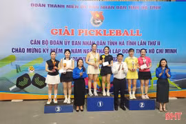 Sôi nổi giải Pickleball cán bộ đoàn UBND tỉnh