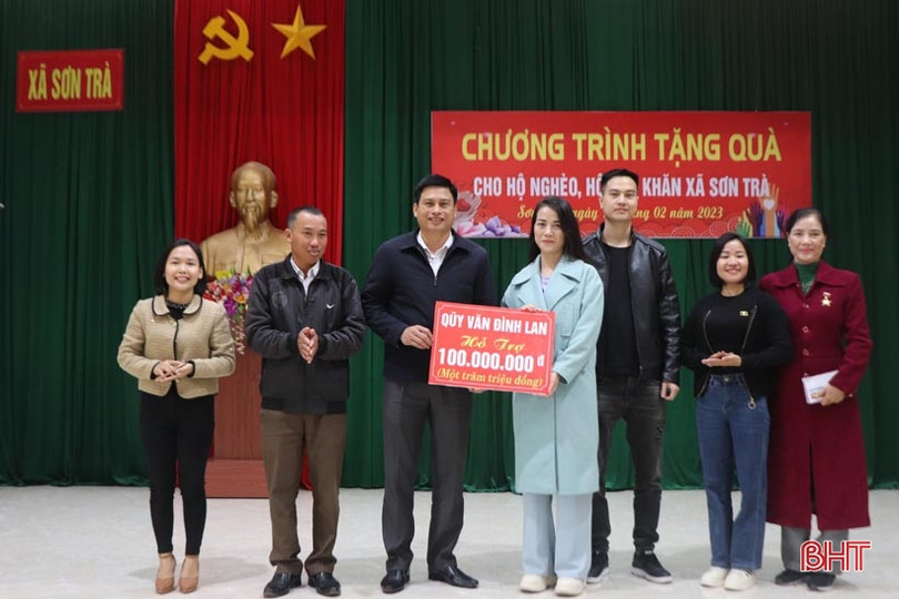 Hỗ trợ 100 triệu đồng cho người nghèo Hương Sơn