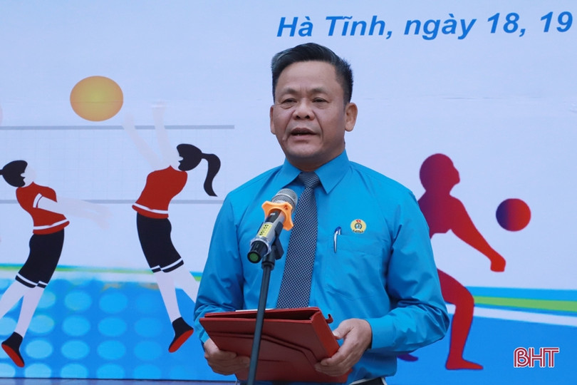 Khởi tranh Giải Bóng chuyền nam, nữ Công đoàn ngành Y tế Hà Tĩnh