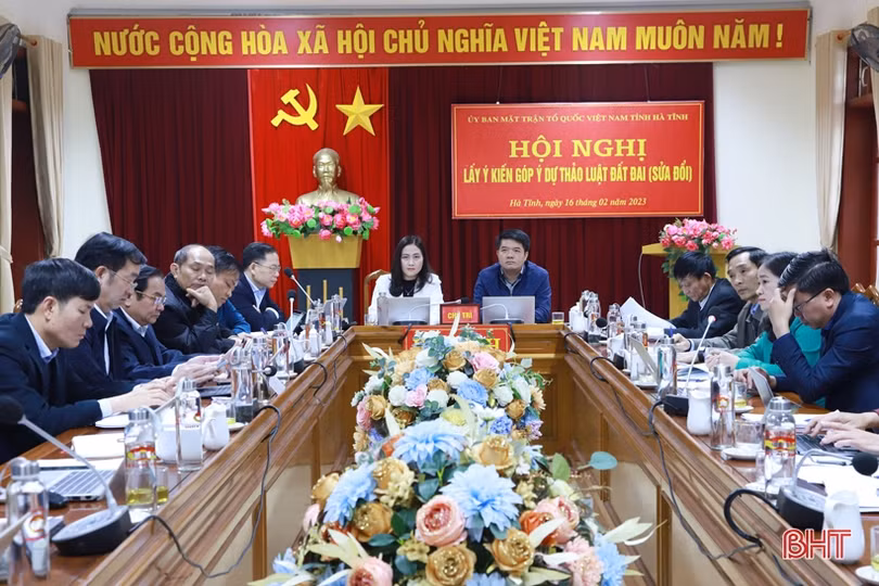 Mặt trận Tổ quốc Hà Tĩnh và các tổ chức thành viên góp ý dự thảo Luật Đất đai