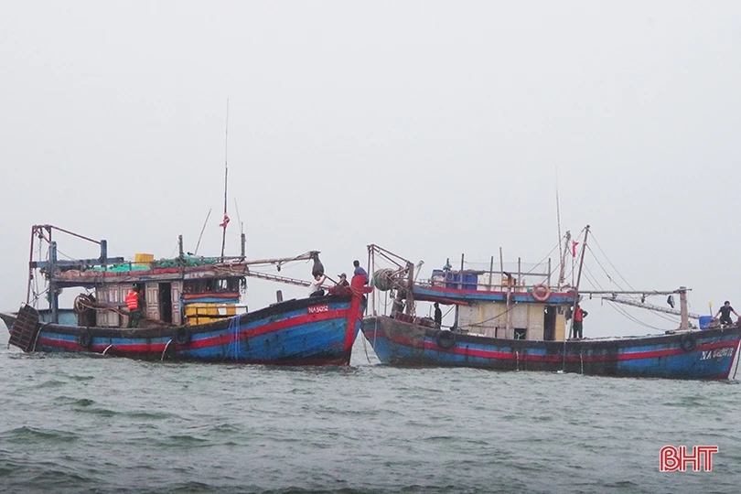Bộ đội biên phòng Hà Tĩnh bắt giữ 5 tàu giã cào khai thác hải sản trái phép