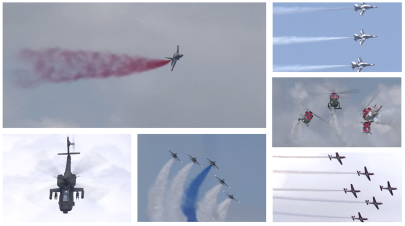 Mãn nhãn màn biểu diễn nhào lộn của chiến đấu cơ tại Singapore Airshow