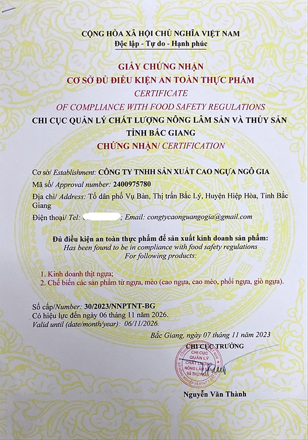 Cao ngựa bạch Ngô Gia - hành trình mang sức khỏe đến với mọi người