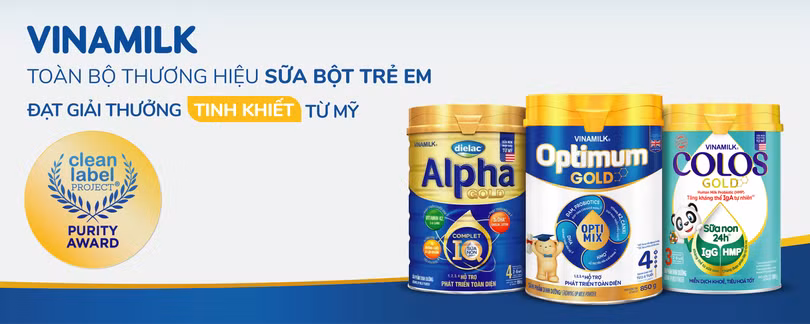 Sữa bột trẻ em của Vinamilk “chinh phục” giải thưởng về sự an toàn và tinh khiết Purity Award của Mỹ