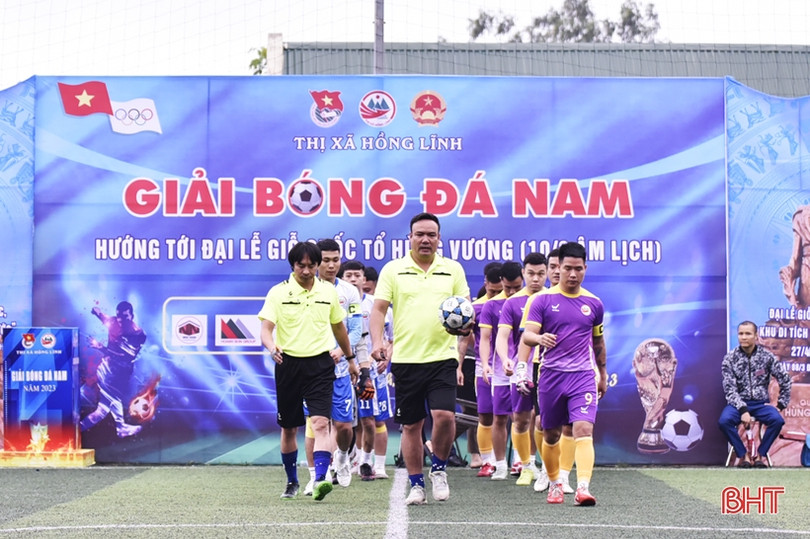 12 đội tham gia Giải Bóng đá nam thị xã Hồng Lĩnh