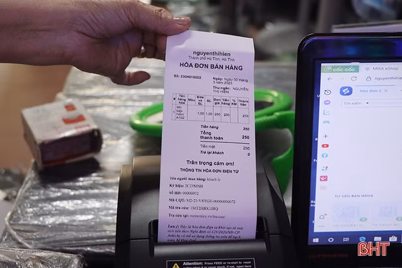 Hà Tĩnh “phủ sóng” 93% đối tượng áp dụng hóa đơn điện tử khởi tạo từ máy tính tiền