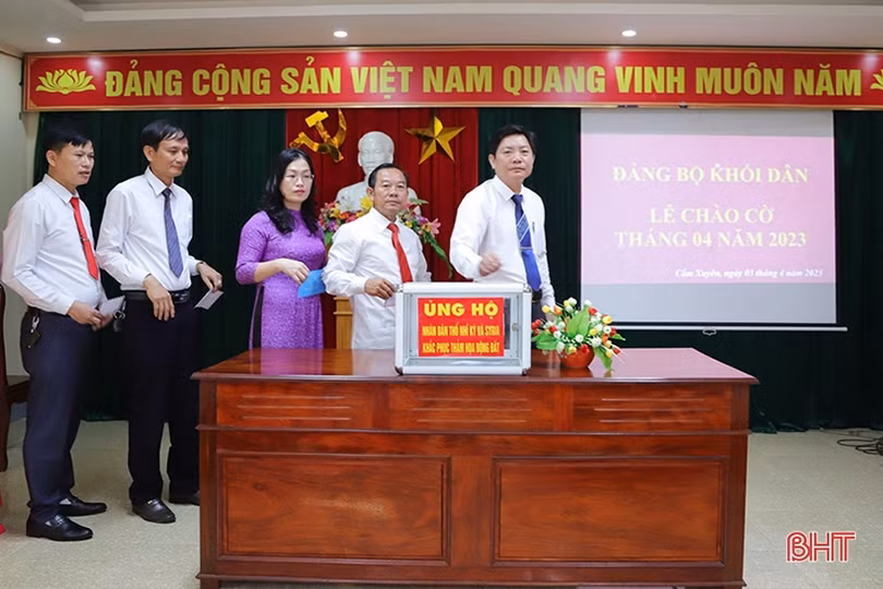 Cẩm Xuyên phát động quyên góp ủng hộ Nhân dân Thổ Nhĩ Kỳ và Syria khắc phục thảm họa động đất