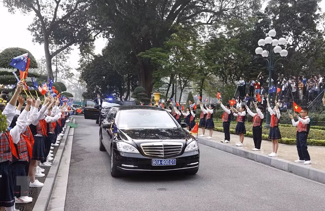 Chủ tịch nước Võ Văn Thưởng chủ trì Lễ đón chính thức Toàn quyền Australia