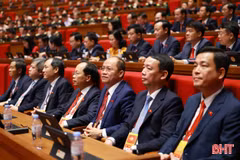 Đoàn đại biểu tỉnh Hà Tĩnh dự Đại hội XIV của Đảng.