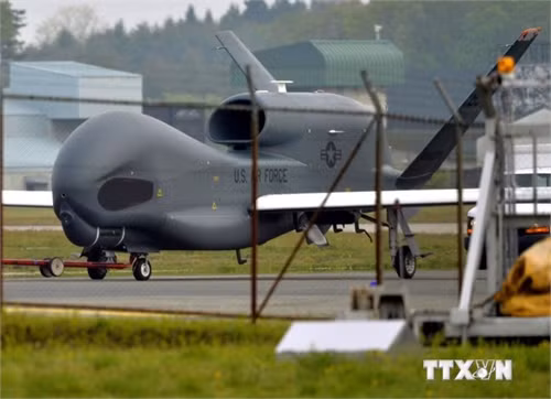 Máy bay do thám không người lái Global Hawk của Mỹ. (Nguồn: Kyodo/TTXVN)