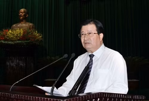 Bộ trưởng Bộ Xây dựng Trịnh Đình Dũng. Ảnh: Phương Hoa - TTXVN