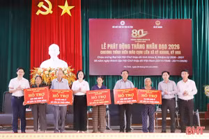 Tháng Nhân đạo: Hà Tĩnh phấn đấu huy động 8 tỷ đồng phục vụ an sinh xã hội