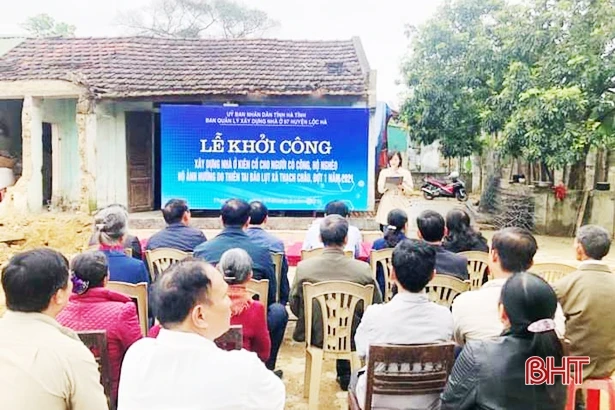 Chung tay xây dựng 85 nhà tình nghĩa cho gia đình chính sách, hộ khó khăn ở Lộc Hà