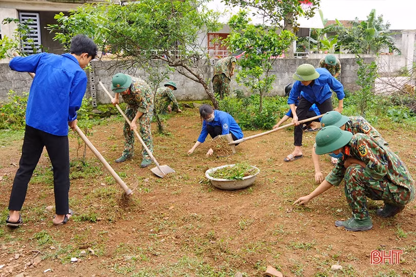 Ngày thứ 7 tình nguyện, chủ nhật xanh của đoàn viên thanh niên Bộ CHQS Hà Tĩnh